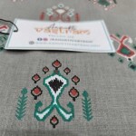 Gray color Top With White Printed Bottom With Mulmul Dupatta